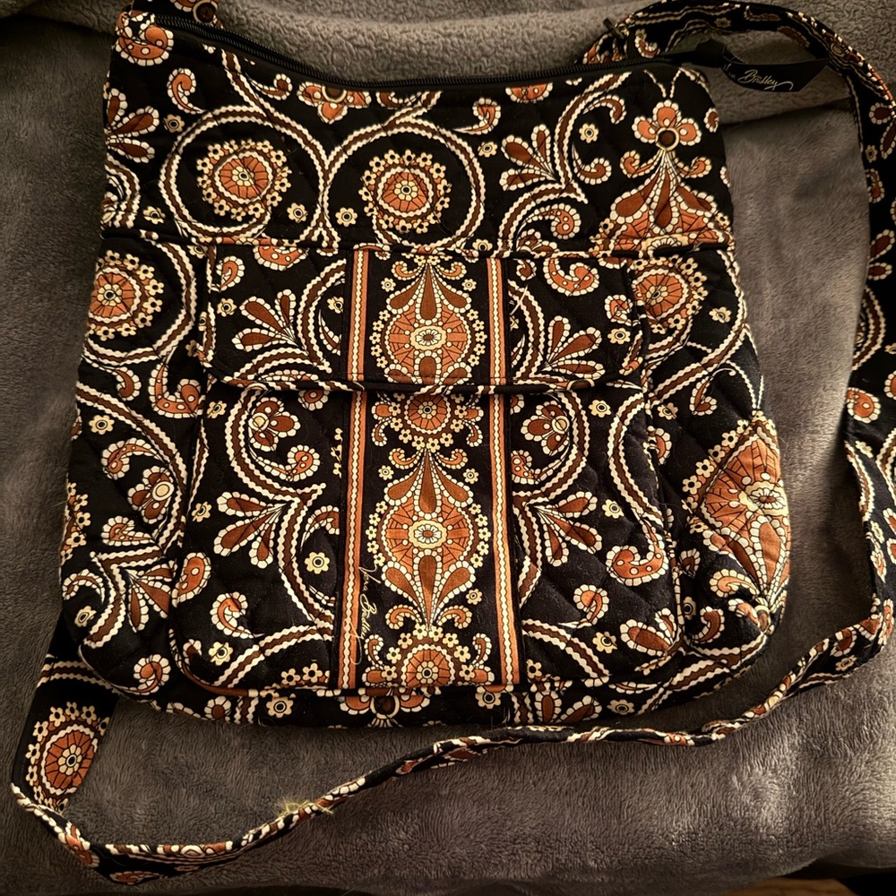 Vera Bradley On The Go Crossbody Purse Retired Caffe Latte